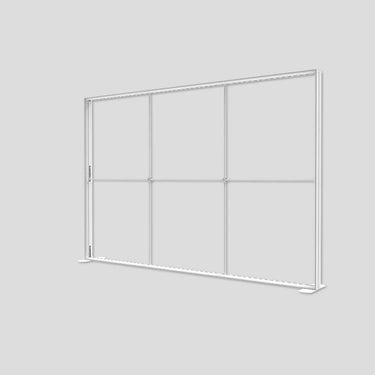3000mm wide SEG backlit light box; lightweight frame, modular expandable, flicker-free LED array.