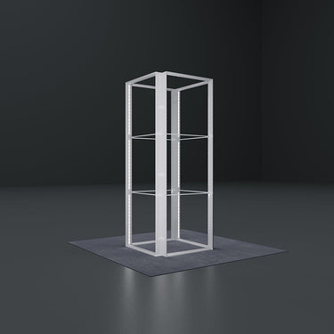 3000mm Backlit Display Tower Skeleton — Corner LED Illumination, Expo