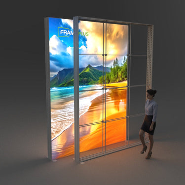 FramePlus' 3x4m double-layer giant LED light box, with innovative lighting technology and modular design, provides you with a professional display solution at an affordable price.