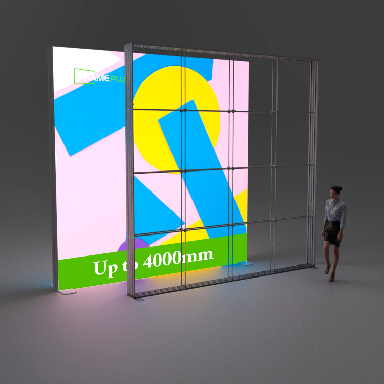 4000mm High Modular Exhibition Wall System with Textile Graphic