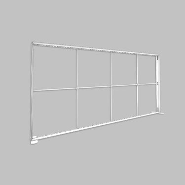 4-meter modular SEG light box with tensioned silicone edges and a height of 2000 mm. Single-tool assembly takes only 10 minutes, and constant-current LED arrays ensure uniform illumination.