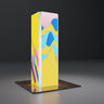 4000mm Backlit Lightbox Tower with LED Corner Lights — Tall Square Illuminated Trade Show Display with Dye-Sublimation Fabric Graphics, Tool-Free Assembly, 4m Height for Exhibition Booths