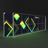 FramePlus 6x2m fully foldable LED light box, aluminum frame, minimalist design, shipped from the USA.