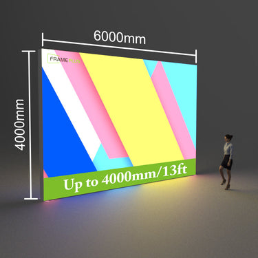 The FramePlus 6x4m double-layer giant LED light box is of high quality and is designed for professional trade shows.