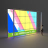 The FramePlus 6x4m double-layer giant LED light box is of high quality and provides uniform LED lighting, making it an ideal choice for your exhibition to stand out.