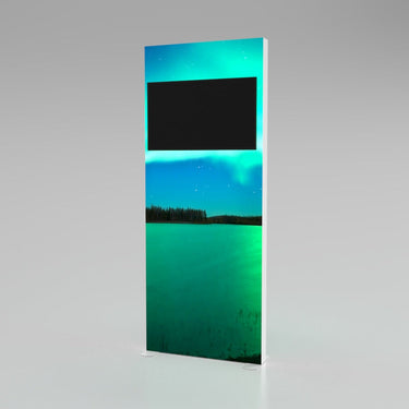 FramePlus light box combined with standard TV mount can easily create a unique booth without taking up other space