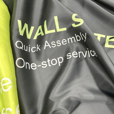 Backlit Banner with Service Slogan — Sublimation Print, Polyester, Trade Show