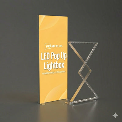 Instant Expand Lightbox — Zigzag Frame, Retractable, Tool-Free Expo