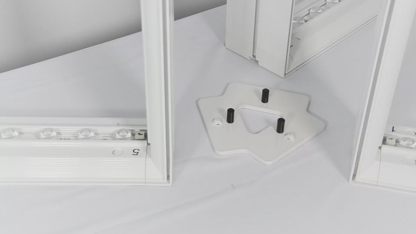 Lightbox triangular connector installation video 