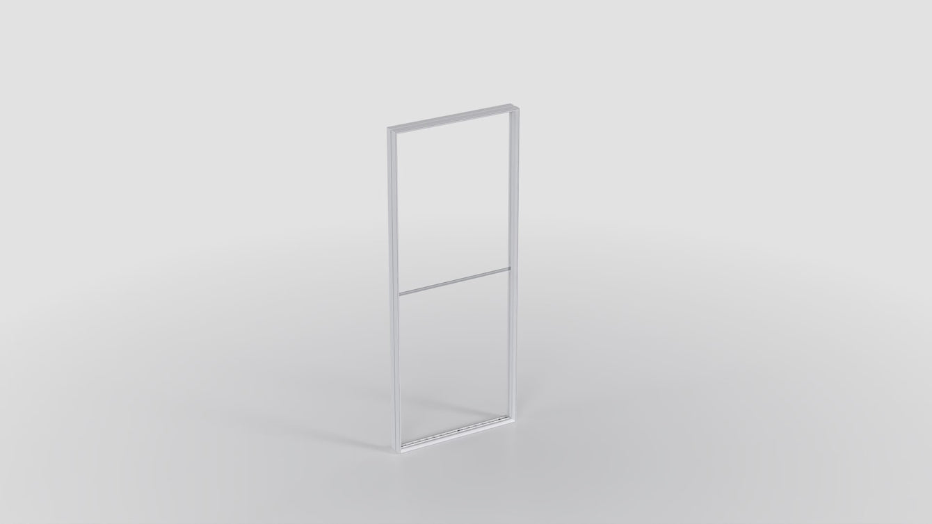 Arch door-shaped lightbox connector installation video modular booth setup