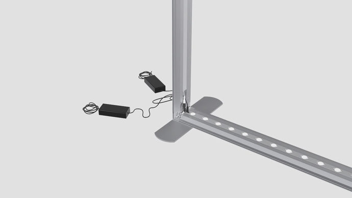 Collapsible Backwall Demo — Graphic Roll-Out with LED Glow, Trade Show