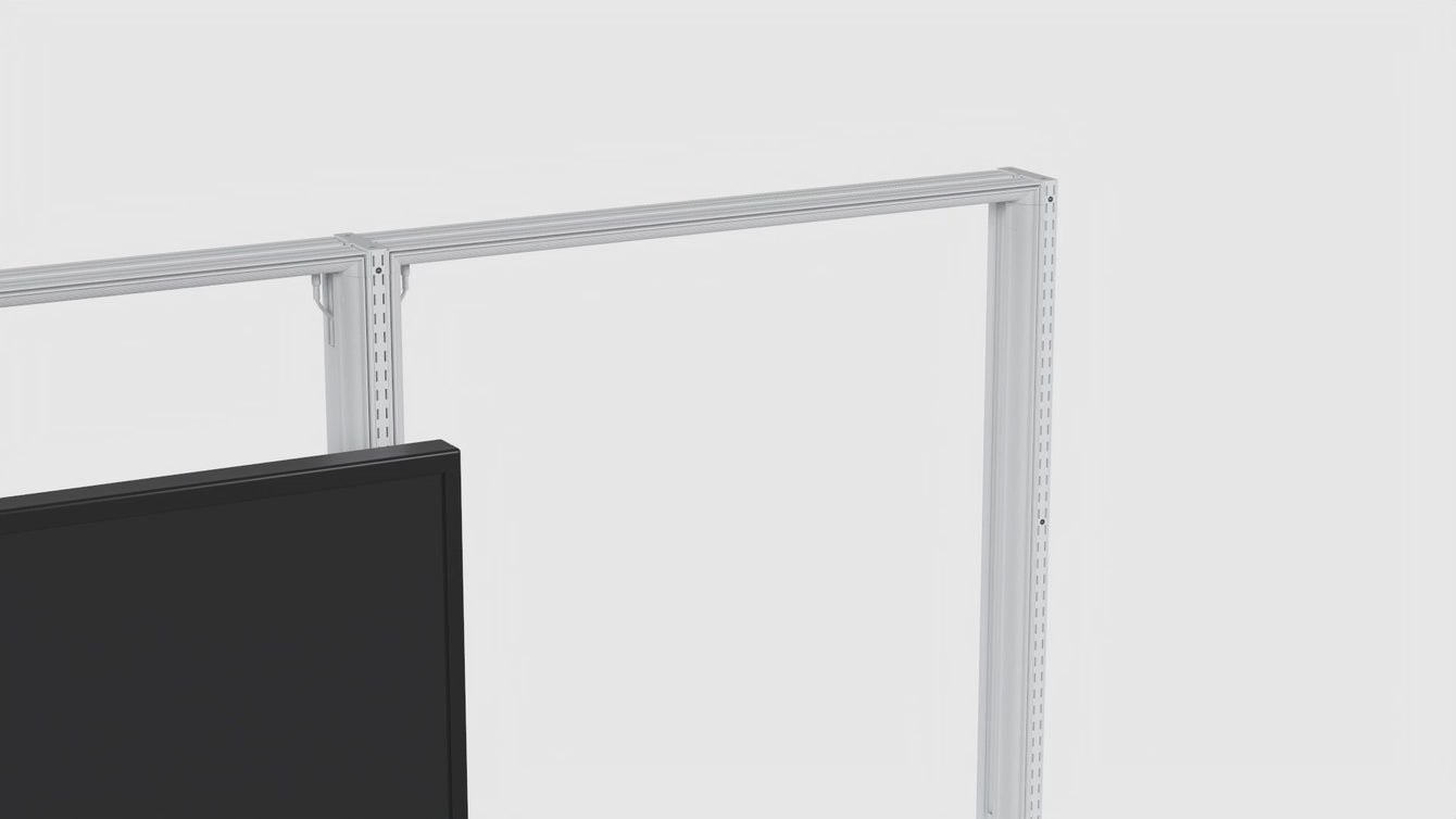 Exhibition display frame corner joint assembly video, modular booth connector setup tutorial