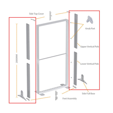 Maximize Visual Impact: Enhance your modular lightboxes with our range of accessories, designed to create dynamic angles and a truly professional, high-impact exhibition presence.