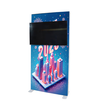 The combination of FramePlus light box and  TV stand, you can hang the TV to achieve dynamic effect